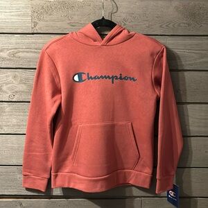 Champion Hoodie Youth Medium (10/12) Sandalwood Red